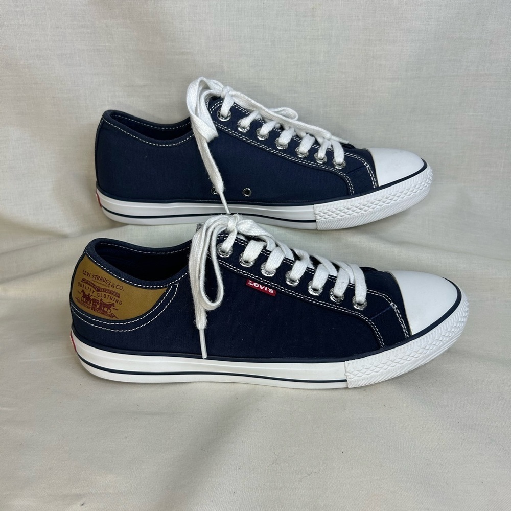 Levi’s Stan Buck Low-Top Sneakers – Navy Canvas – Men’s Size 9.5 - Picture 2 of 7